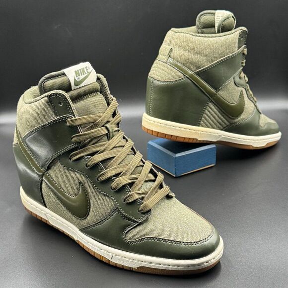 Nike Wmns Dunk Sky Hi Wedge - Khaki Gum - Picture 6 of 10
